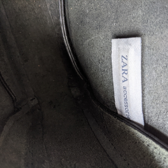 Zara Black Genuine Leather Cross Body Bag - Picture 9 of 9